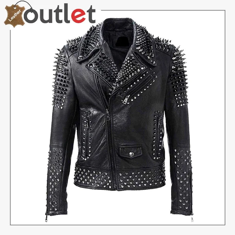 Women Studded Spike Black Leather Jacket Rayon Jacket Velvet Jacket Corduroy Jacket