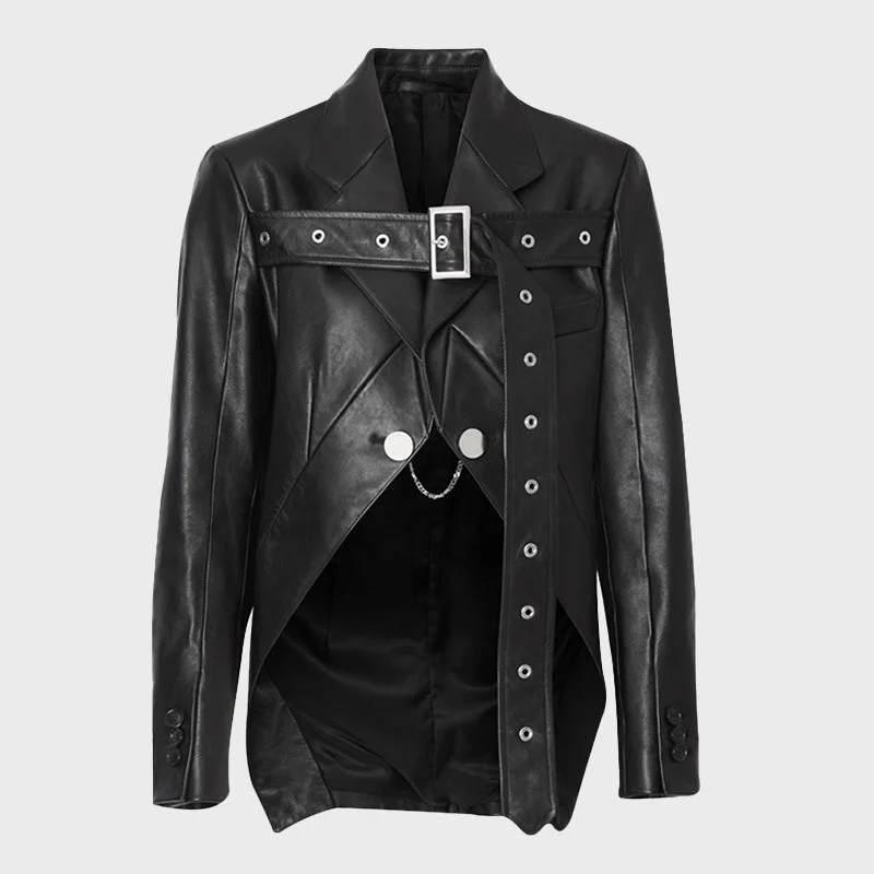 Women's Black Biker Belt Leather Jacket Striped Jacket Polka Dot Jacket Floral Jacket Women's Black Biker Belt Leather Jacket Striped Jacket Polka Dot Jacket Floral Jacket