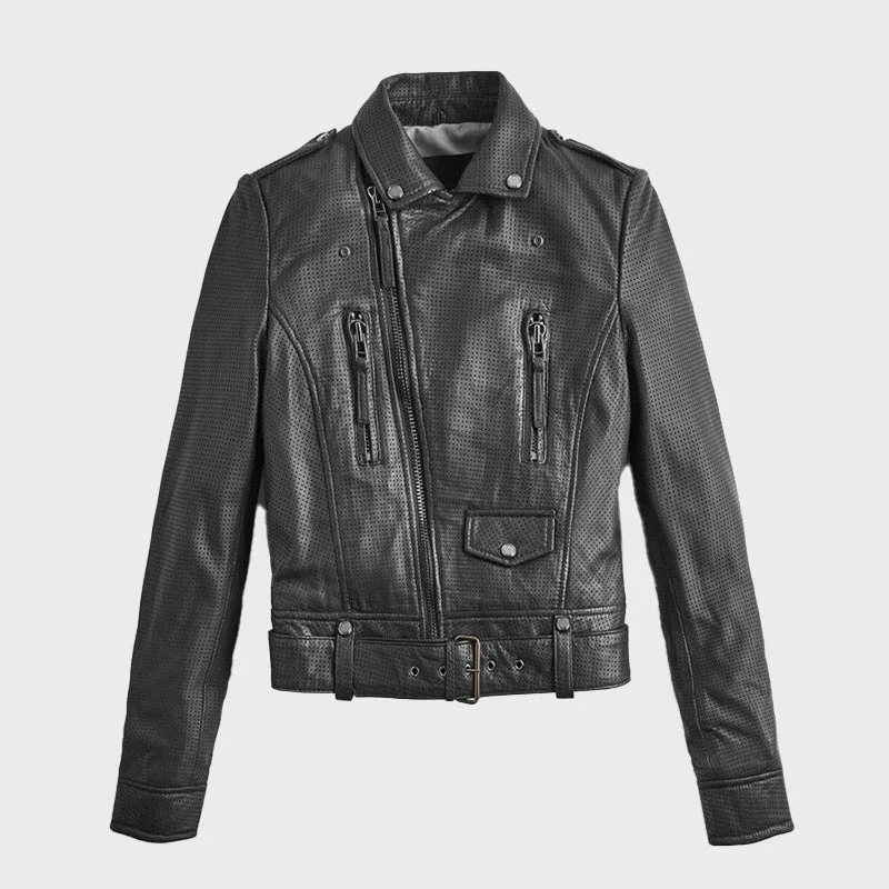 Women's Classic Black Sheepskin Biker Leather Jacket Nylon Jacket Polyester Jacket Spandex Jacket Women's Classic Black Sheepskin Biker Leather Jacket Nylon Jacket Polyester Jacket Spandex Jacket