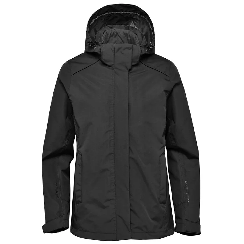 Stormtech Women's Black Magellan System Jacket Boat Neck Shawl Collar Notched Collar Stormtech Women's Black Magellan System Jacket Boat Neck Shawl Collar Notched Collar