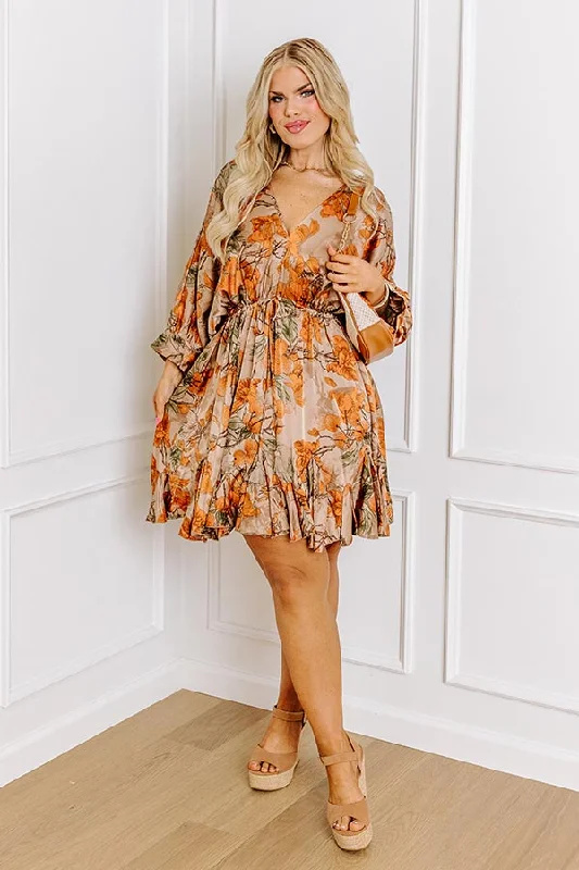 Amazing Views Floral Mini Dress Curves Trendy Lace Mini Dress