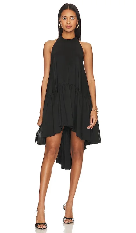 Azeeza Winston Mini Dress in Black Classic Floral Mini Dress