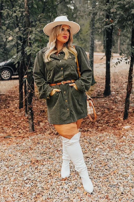 Cinnamon Lane Corduroy Mini Dress Curves Cozy Knitted Mini Dress