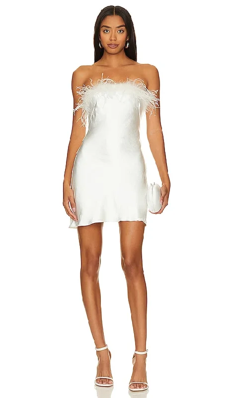 Lovers and Friends Moira Mini Dress in White Fashionable Mini Dress with Slits