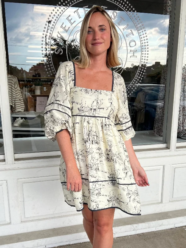 Sweet Story Square Neck Mini Dress Trendy Wraparound Mini Dress