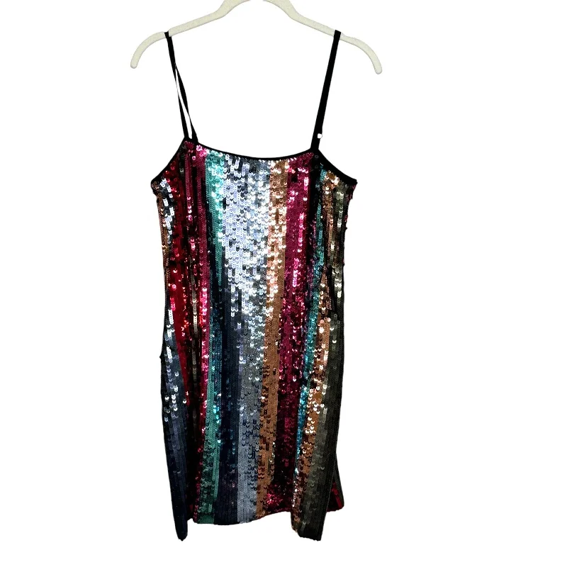 Tanya Taylor Rainbow Sequin Stripe Mini Dress Size 2 Fashionable Summer Mini Dress
