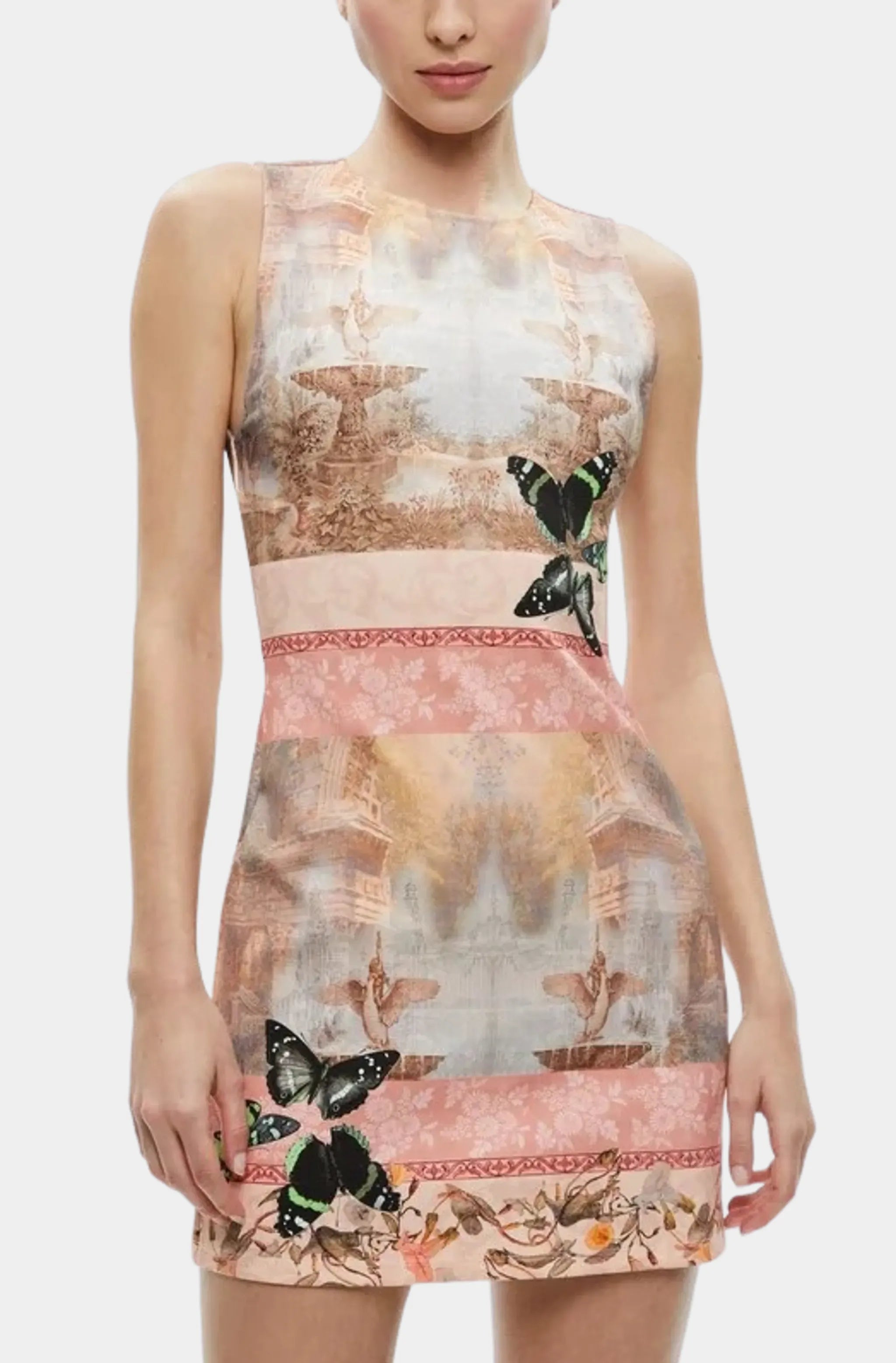Wynell A-Line Mini Dress Elegant Satin Lace Mini Dress