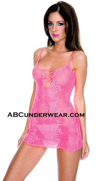 Stylish Criss Cross Lace Mini Dress Set with Matching Thong Trendy Camisole Mini Dress Stylish Criss Cross Lace Mini Dress Set with Matching Thong Trendy Camisole Mini Dress