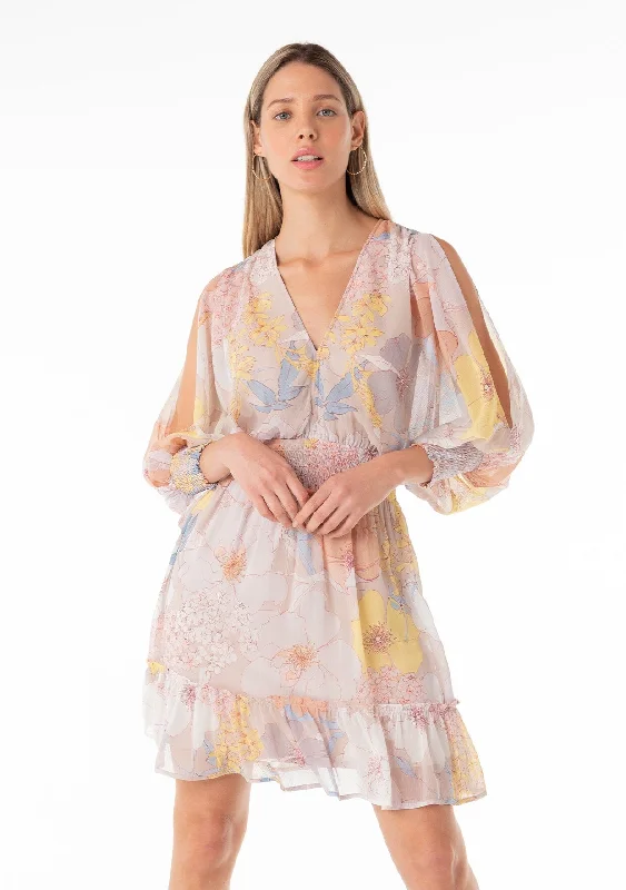Fatima Split Sleeve Mini Dress Stylish Summer Mini Dress