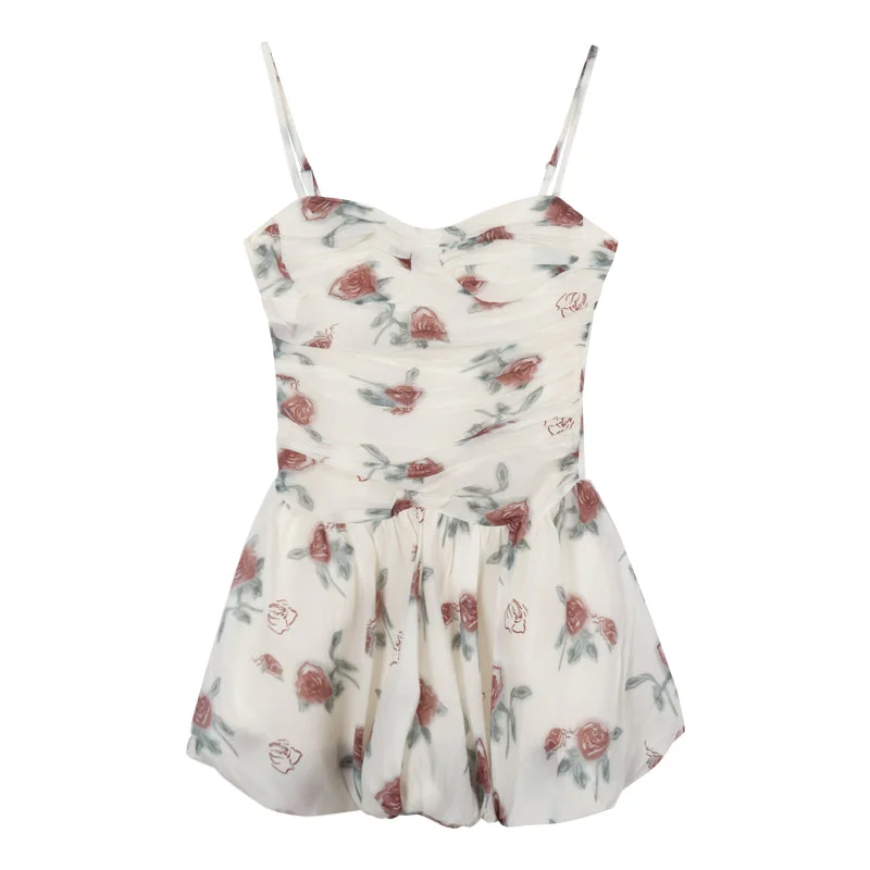 Marinette White French Oil Painting Floral Slip V-Neck Mini Dress Trendy Cut-Out Mini Dress Marinette White French Oil Painting Floral Slip V-Neck Mini Dress Trendy Cut-Out Mini Dress
