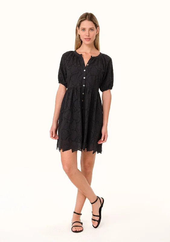 Remy Puff Sleeve Mini Dress Casual Mini Dress with Pockets