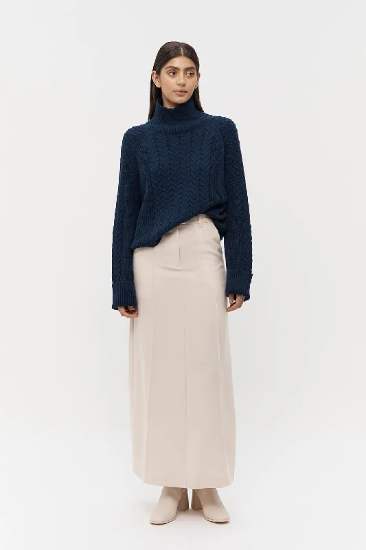 Austin Cable Knit Jumper Wool Fabric Cashmere Fabric Tweed Fabric