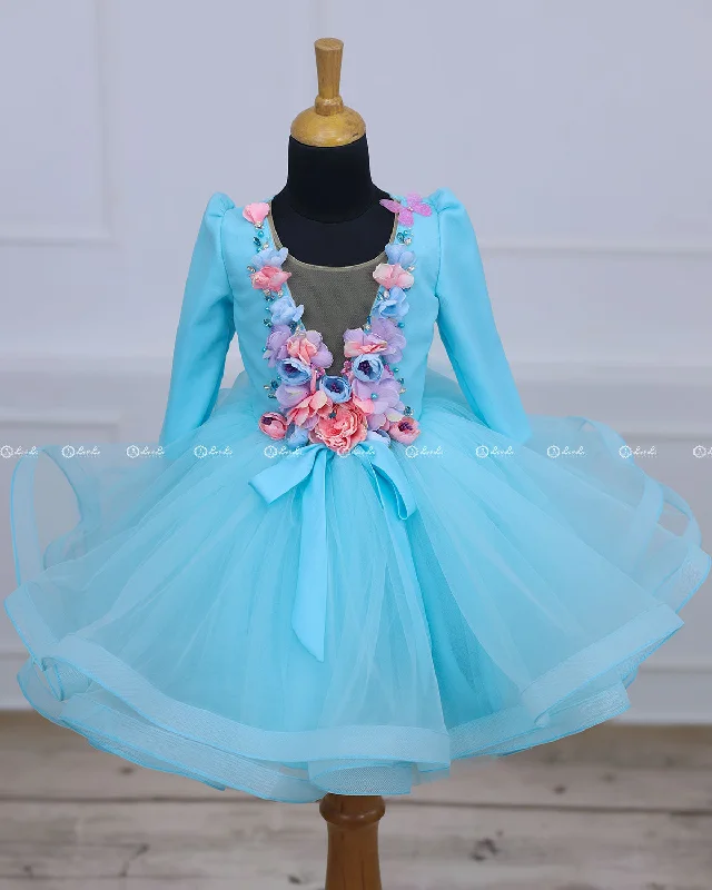 Blue Color Flairy Dress