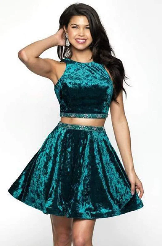 Blush - Two Piece Halter A-line Cocktail Dress 11625SC