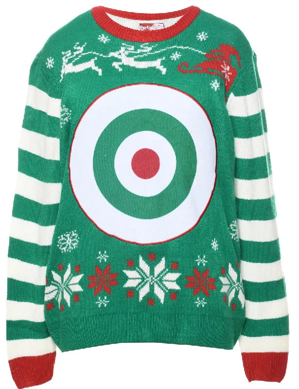 Festive Season Christmas Jumper - L Elasticated Padded Insulated