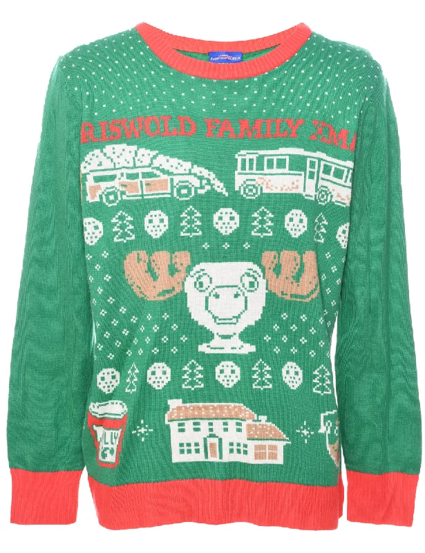 Festive Season Christmas Jumper - M Wool Sweater Cotton Sweater Cashmere Sweater