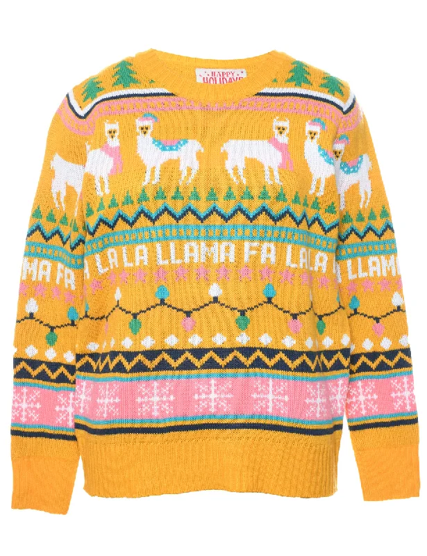 Festive Season Christmas Jumper - M High Neck Crew Neck V-Neck