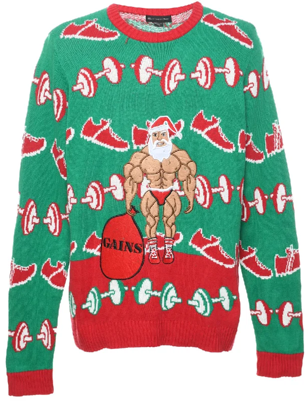 Festive Season Christmas Jumper - XL Velvet Chenille Corduroy