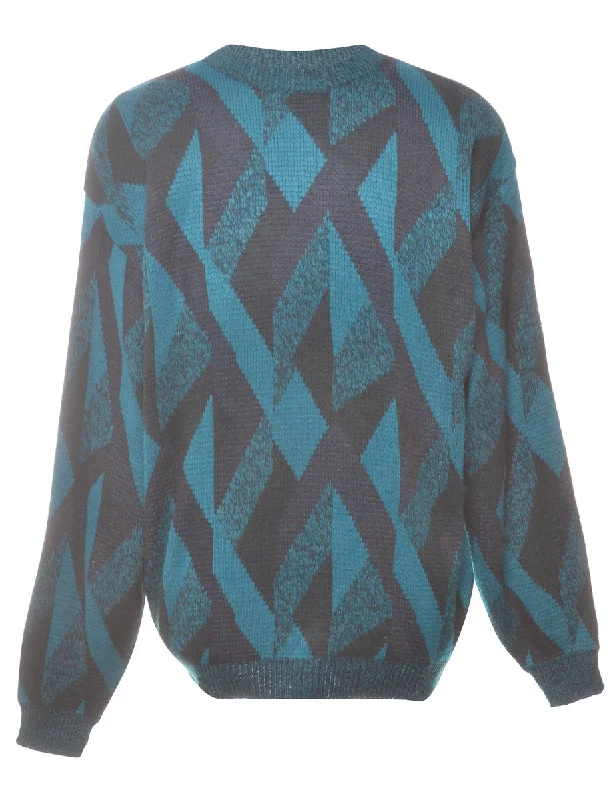 Geometric Pattern Jumper - L Iron Safe Non-Iron Wrinkle Free