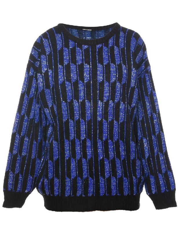 Geometric Pattern Jumper - L Modern Contemporary Chic