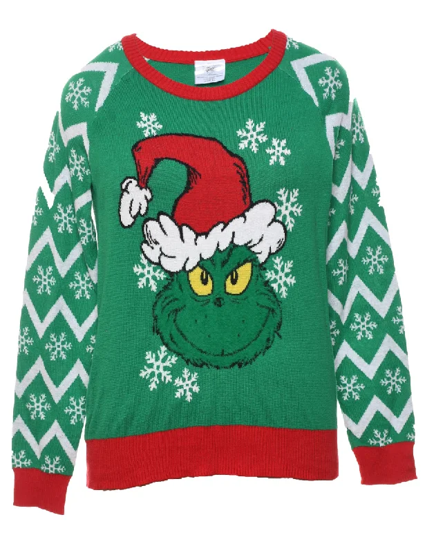 Green Christmas Jumper - XL Sweater Knitwear Pullover