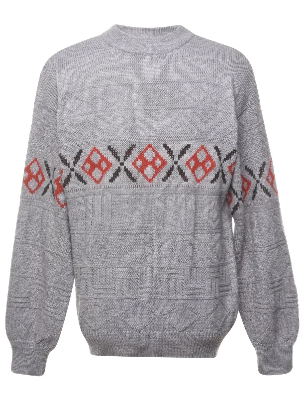 Grey Jumper - L Tailored Straight A-Line
