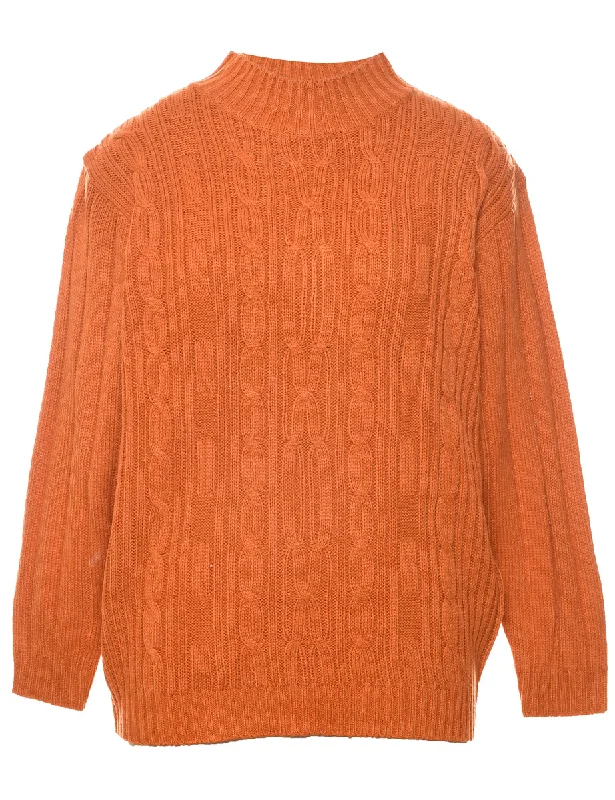 Haband Cable Knit Jumper - L Fitted Slim Tailored