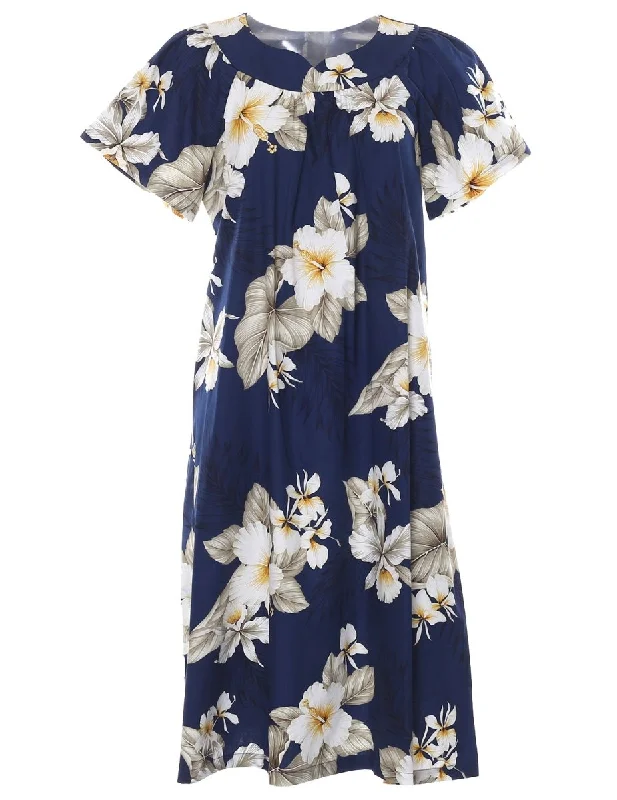 Hawaiian Muumuu Dress Hibiscus Trend