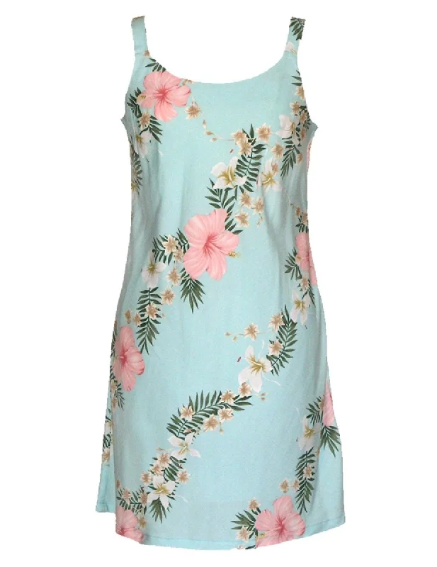 Hibiscus Leis Short Hawaiian Dress