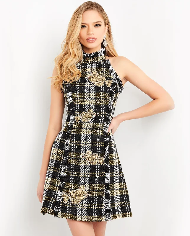 Jovani M03286 Halter Short Cocktail Dress