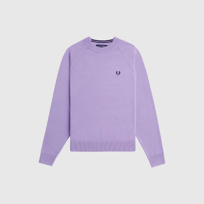 Fred Perry Crew Neck Jumper Striped Floral Plaid