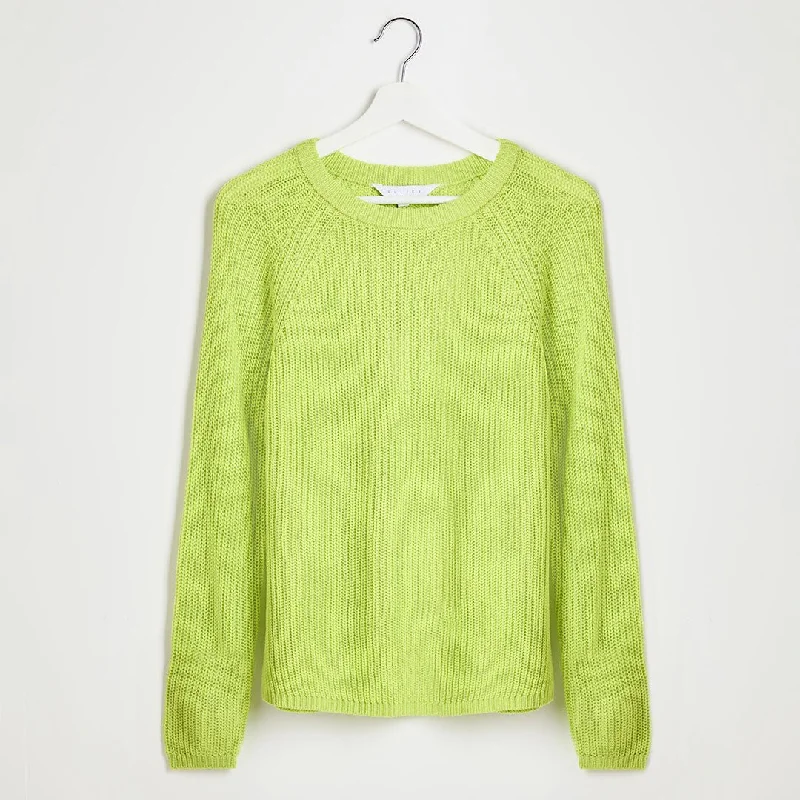 Ladies Lime Raglan Sleeve Jumper Satin Fabric Silk Fabric Chiffon Fabric