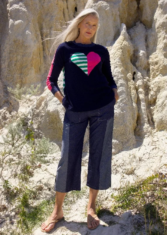 Love Lineup Jumper ZP6622 in Marine by Zaket & Plover Cashmere Blend Cotton Blend Poly Blend Love Lineup Jumper ZP6622 in Marine by Zaket & Plover Cashmere Blend Cotton Blend Poly Blend