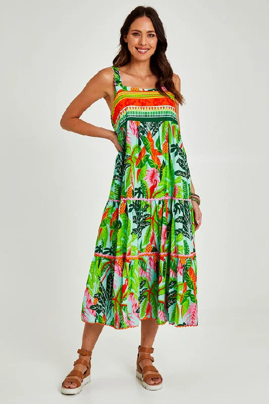 Lula Life Berkley Sundress Flame S