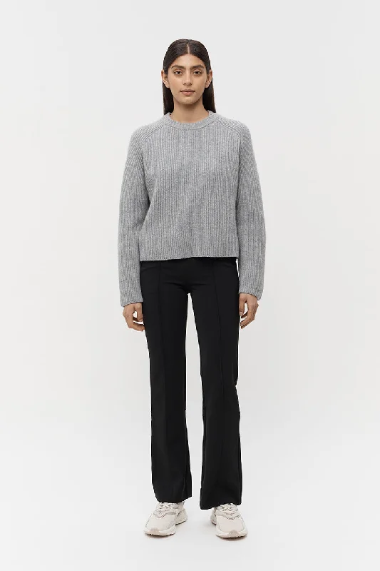 Monroe Wool-Cashmere Knit Jumper Spandex Blend Rayon Blend Denim Blend