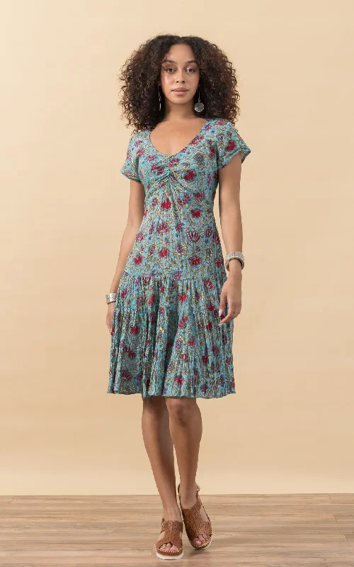 Paloma Dress, Short, Cap Sleeve, Mia's Garden