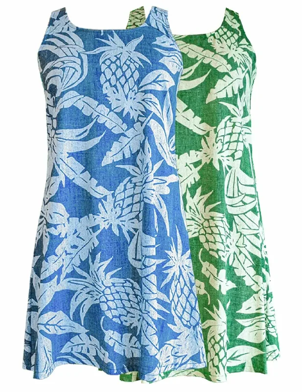 Pineapples A-Line Back Cutout Dress