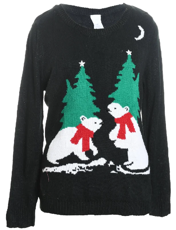 Polar Bear Design Christmas Jumper - XXL Casual Formal Business