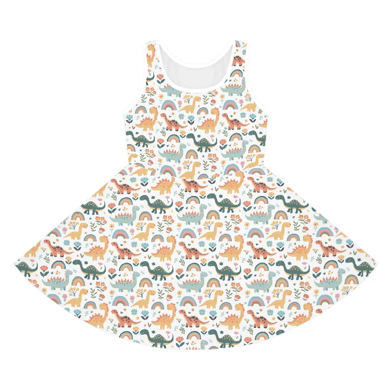 Rainbows & Dinos - Girls/Toddler Dinosaur Sundress