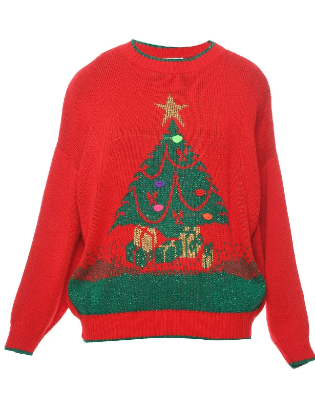 Red Christmas Jumper - L Nylon Fabric Polyester Fabric Spandex Fabric