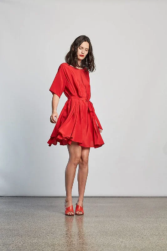Rise Dress in Red