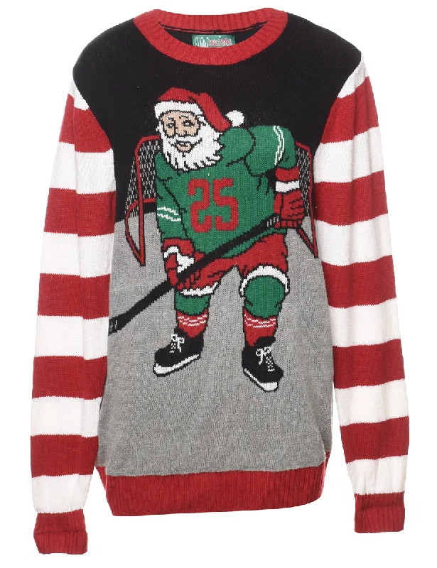 Santa Claus Christmas Jumper - S Neon Metallic Matte