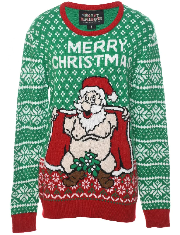 Santa Claus Christmas Jumper - S Lightweight Heavyweight Midweight