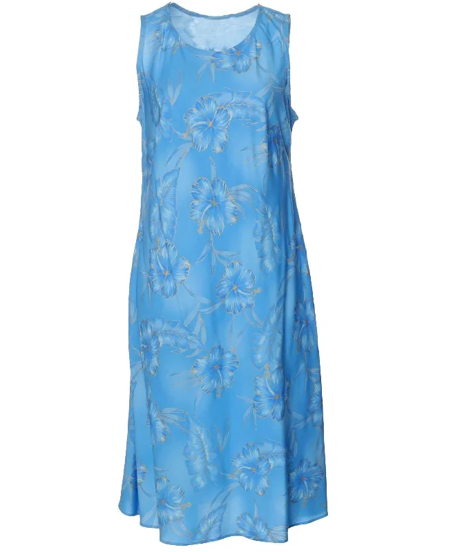 Short Hibiscus Rayon Hawaiian Dress