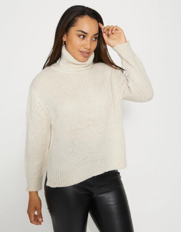 Stella + Gemma | Goldie Jumper | Ivory Solid Color Striped Floral Print