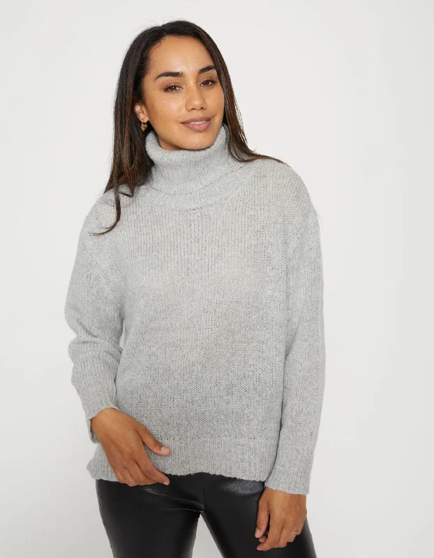 Stella + Gemma | Goldie Jumper | Silver Grey Mesh Fabric Canvas Fabric Denim Fabric
