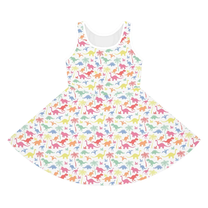 Vibrant Jurassic Adventure - Kids/Toddler Dinosaur Sundress