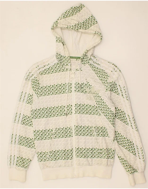 ADIDAS Mens Abstract Pattern Zip Hoodie Sweater XS White Hoodie with Longline Fit Extended Stylish ADIDAS Mens Abstract Pattern Zip Hoodie Sweater XS White Hoodie with Longline Fit Extended Stylish