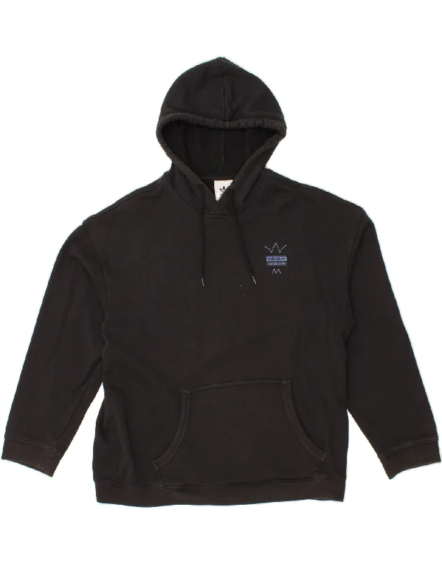 ADIDAS Mens Graphic Hoodie Jumper Medium Black Cotton Hoodie with Double Zipper Versatile Adjustable ADIDAS Mens Graphic Hoodie Jumper Medium Black Cotton Hoodie with Double Zipper Versatile Adjustable