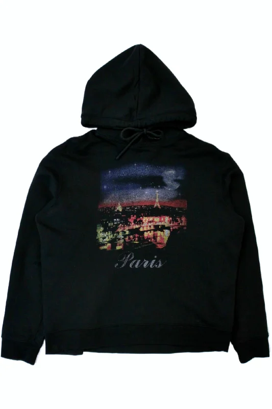 Balenciaga - Paris Hoodie Hoodie with Side Slits Relaxed Casual